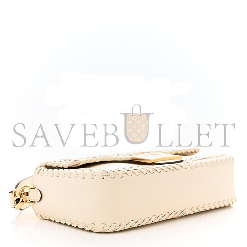 F**di vitello king ceylon woven baguette white ice (29*15*7cm)